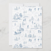 Toile Pattern Winter Wonderland Holiday Kaart (Achterkant)