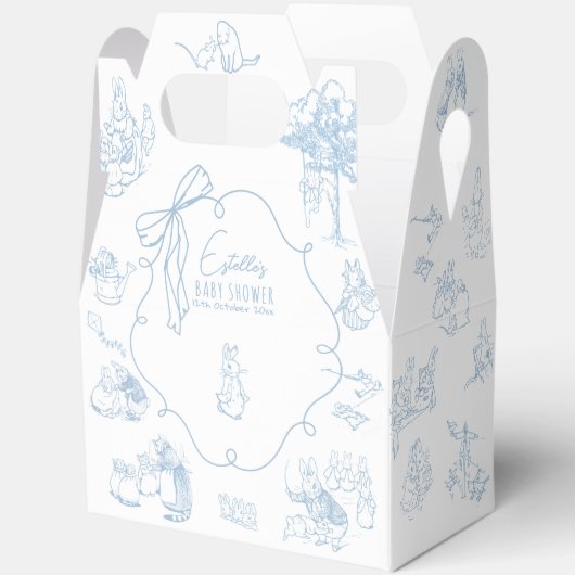 Toile Peter the Rabbit Beatrix Baby Shower Bedankdoosjes (Open)