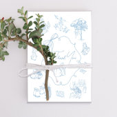 Toile Peter the Rabbit Beatrix Baby Shower Bedankkaart