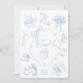 Toile Peter the Rabbit Beatrix Baby Shower Bedankkaart (Voorkant)