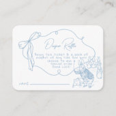 Toile Peter the Rabbit Beatrix Baby Shower Diaper Informatiekaartje (Voorkant)