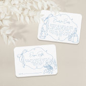 Toile Peter the Rabbit Beatrix Baby Shower Diaper Informatiekaartje