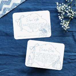 Toile Peter the Rabbit Beatrix Baby Shower Diaper Informatiekaartje
