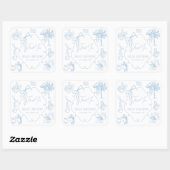 Toile Peter the Rabbit Beatrix Baby Shower Vierkante Sticker (Vel)