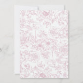 Toile Pink Bow Ze bindt het knoop Vrijgezellenfees Kaart (Achterkant)