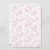 Toile Pink Bow Ze bindt het knoop Vrijgezellenfees Kaart (Achterkant)