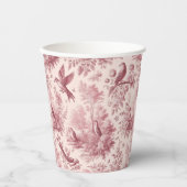 Toile Pink Papieren Bekers (Voorkant)