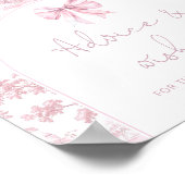 Toile pink Paris advice and wishes for Newlyweds Poster (Hoek)