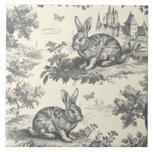 Toile Rabbit  Woodland Tegeltje