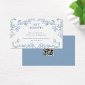 Toile Registry Baby shower Enclosure-kaart Visitekaartje (Bureau)