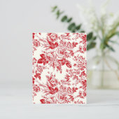 Toile Roses Briefkaart (Staand voorkant)