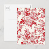 Toile Roses Briefkaart (Voorkant / Achterkant)