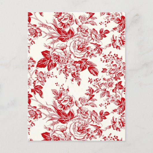 Toile Roses Briefkaart (Voorkant)