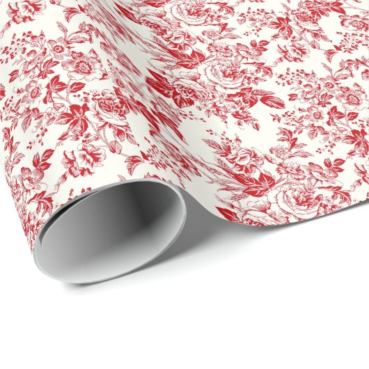 Toile Roses Cadeaupapier (Rol Hoek)