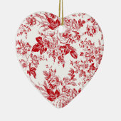 Toile Roses Keramisch Ornament (Rechts)