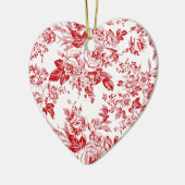 Toile Roses Keramisch Ornament (Links)