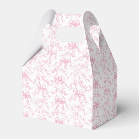 Toile Roze Bow Verjaardag Favoriet Box Bedankdoosjes (Achterkant)