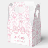 Toile Roze Bow Verjaardag Favoriet Box Bedankdoosjes (Geopend)