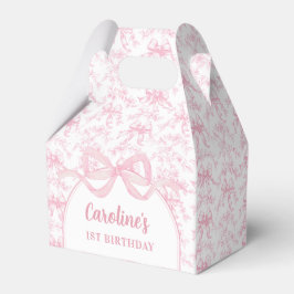 Toile Roze Bow Verjaardag Favoriet Box Bedankdoosjes