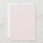 Toile Roze Flirterig Strik Bruidsdouche Kaart (Achterkant)