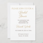 Toile Roze Modern Bridal Shower Kaart (Achterkant)