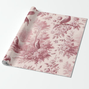 Toile Roze  patroon Cadeaupapier