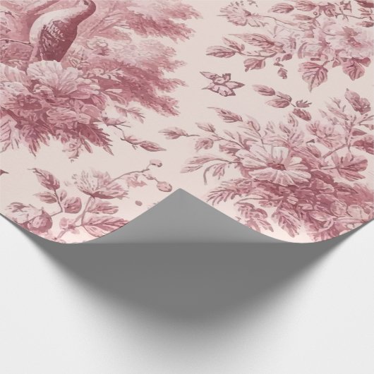Toile Roze patroon Cadeaupapier (Hoek)