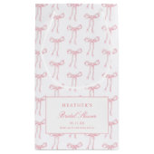 Toile Roze Strik Het Knoopje Blauwe Bruiloft  Klein Cadeauzakje (Achterkant)