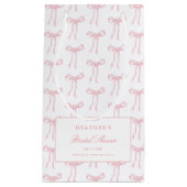 Toile Roze Strik Het Knoopje Blauwe Bruiloft  Klein Cadeauzakje (Voorkant)