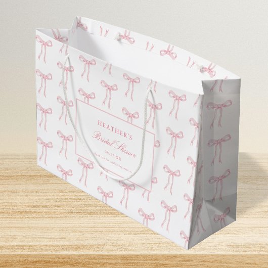 Toile Roze Strik Verloft Met Blauwe Bruiloft Groot Cadeauzakje