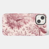 Toile Roze Vintage iPhone Hoesje (Achterkant horizontaal)