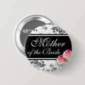 Toile Rozen Wedding Party Button (Voorkant /achterkant)