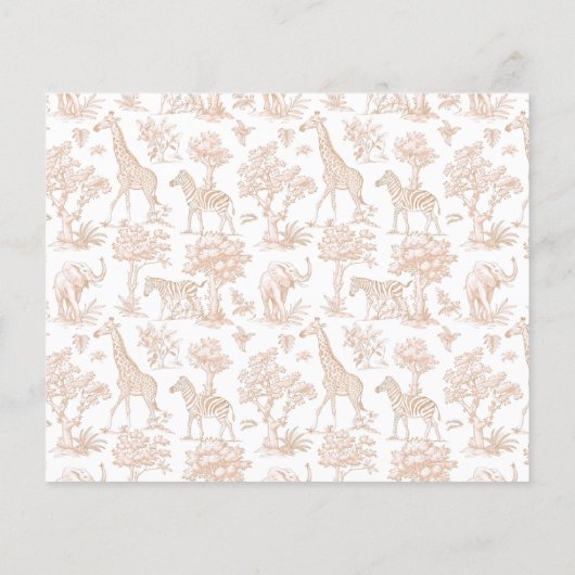 Toile Safari Advice and wishes for parents card (Achterkant)
