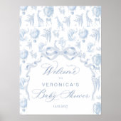 Toile Safari Animals Arch Baby shower Welkom Poster (Voorkant)