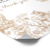 Toile Safari Baby Shower Diaper Raffle Sign Poster (Hoek)