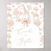 Toile Safari dieren Boho Kaarten en geschenken Poster (Voorkant)