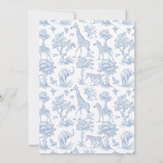 Toile Safari Es un niño Spaans baby shower Kaart (Achterkant)