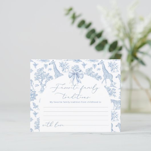 Toile Safari Favoriete Familie Tradities kaart (Staand voorkant)