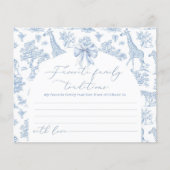 Toile Safari Favoriete Familie Tradities kaart (Voorkant)