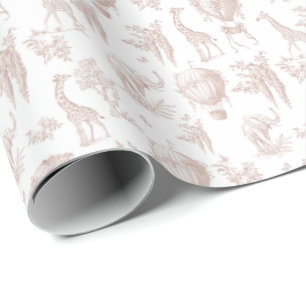 Toile Safari Geslachtsonafhankelijk Hete luchtball Cadeaupapier