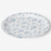 Toile Safari Hete Luchtballonnen Baby shower Papieren Bordje (Gekanteld)