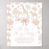 Toile Safari hoe groot is het buikspel van mama Poster (Voorkant)