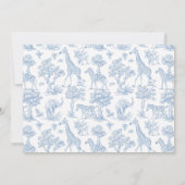 Toile Safari Jongen Doop Dank u kaart (Achterkant)