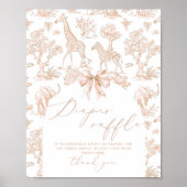 Toile Safari Luierverloting Boho Poster (Voorkant)