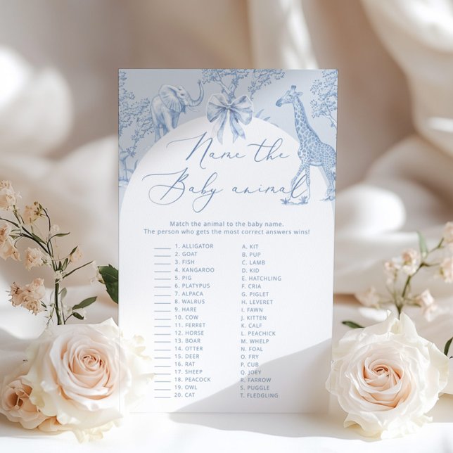 Toile Safari Naam van de baby Dier baby shower spe (Creator heeft geüpload)