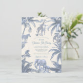 Toile Safari Oerwoud baby shower Kaart (Staand voorkant)