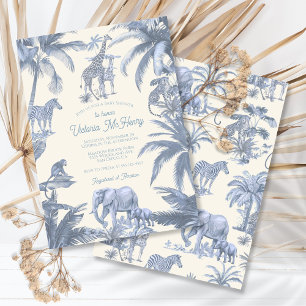 Toile Safari Oerwoud baby shower Kaart