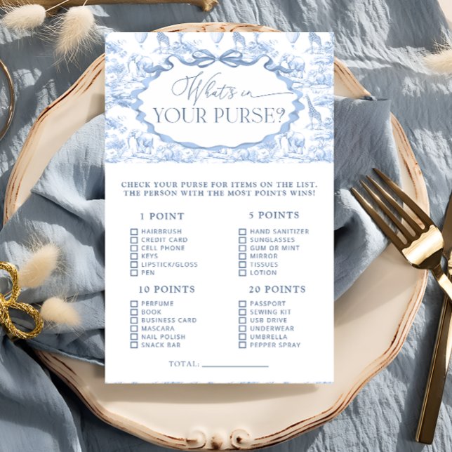 Toile Safari Whats in uw portemonnee Baby shower s (Creator heeft geüpload)