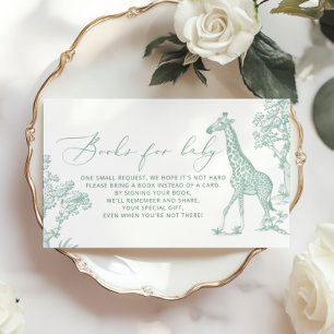 Toile Sage grillige Safari Boeken voor baby ticket Informatiekaartje