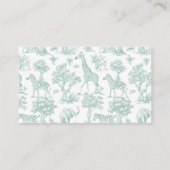 Toile Sage grillige Safari Luier loterij ticket Informatiekaartje (Achterkant)